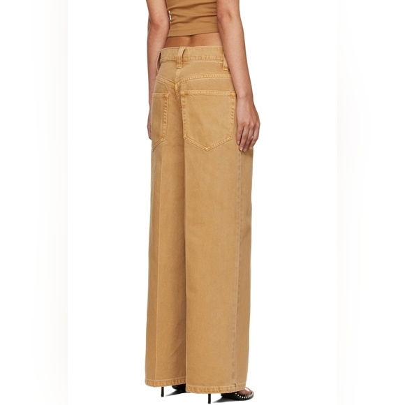 Alexander Wang Brown Belted Raver Jeans size 24 BNWT - Picture 2 of 13